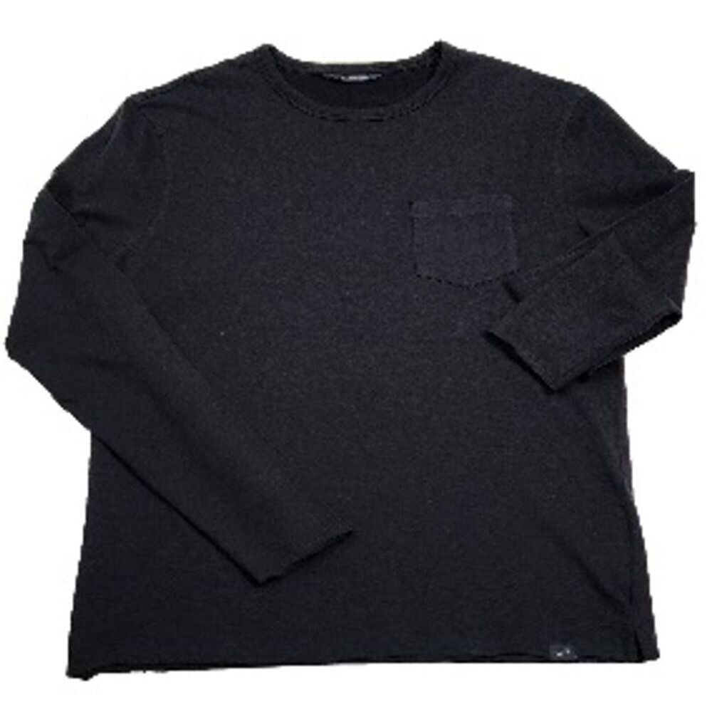 Gas Cotton Long Sleeve T-Shirt Men Black T-Shirts